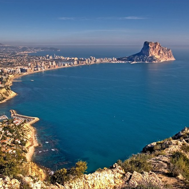 Penon de Ifach i zatoka w Calpe